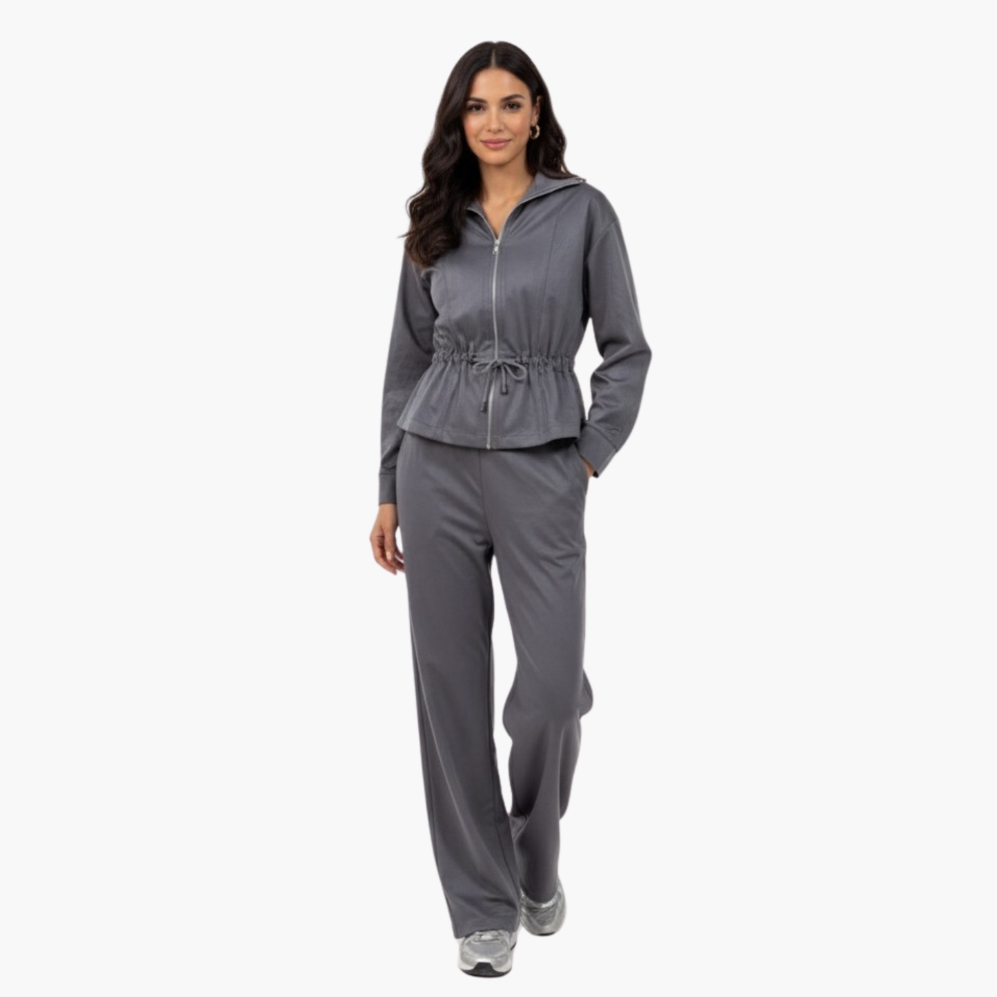 Suede Velvet Dusk Set — Smoke