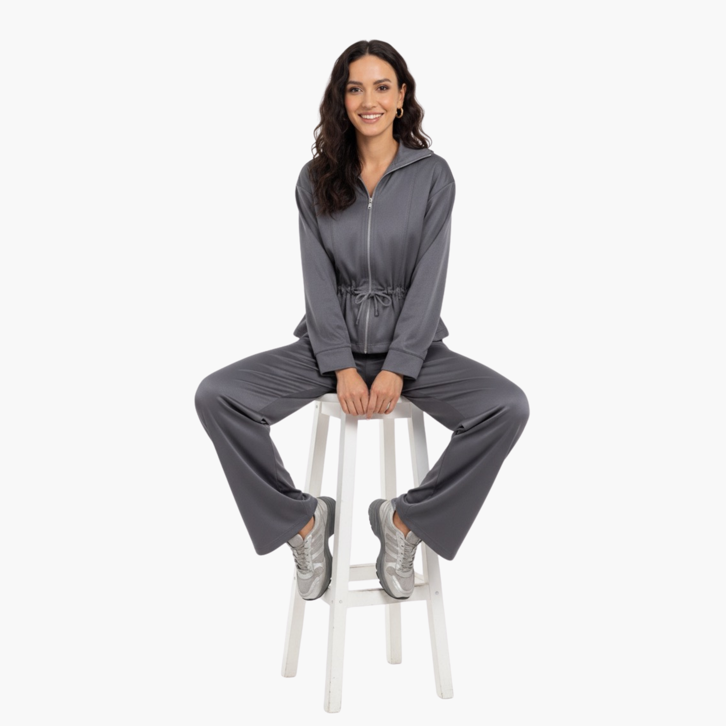 Suede Velvet Dusk Set — Smoke