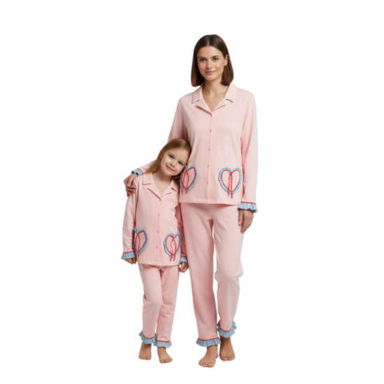 Zigzag Kids Pajama Set – Pink