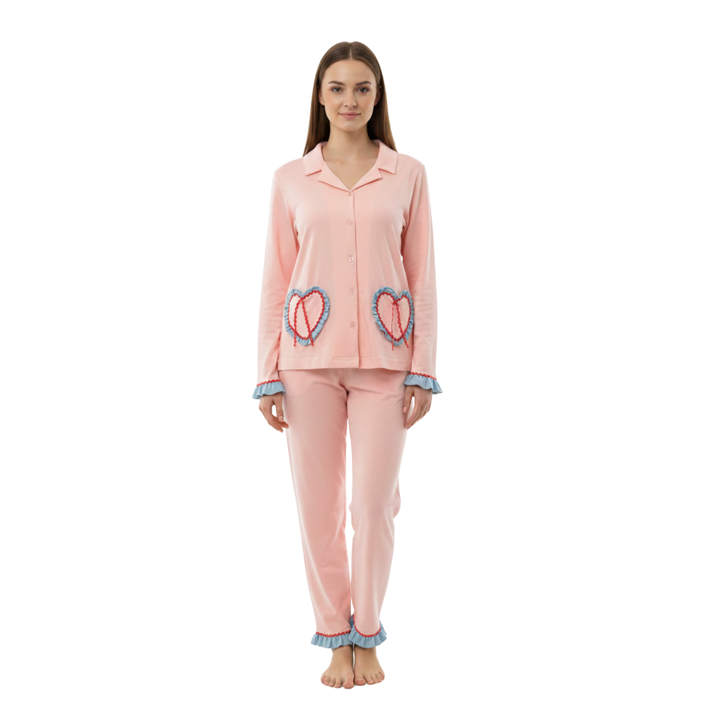 Zigzag Mommy Pajama Set – Pink