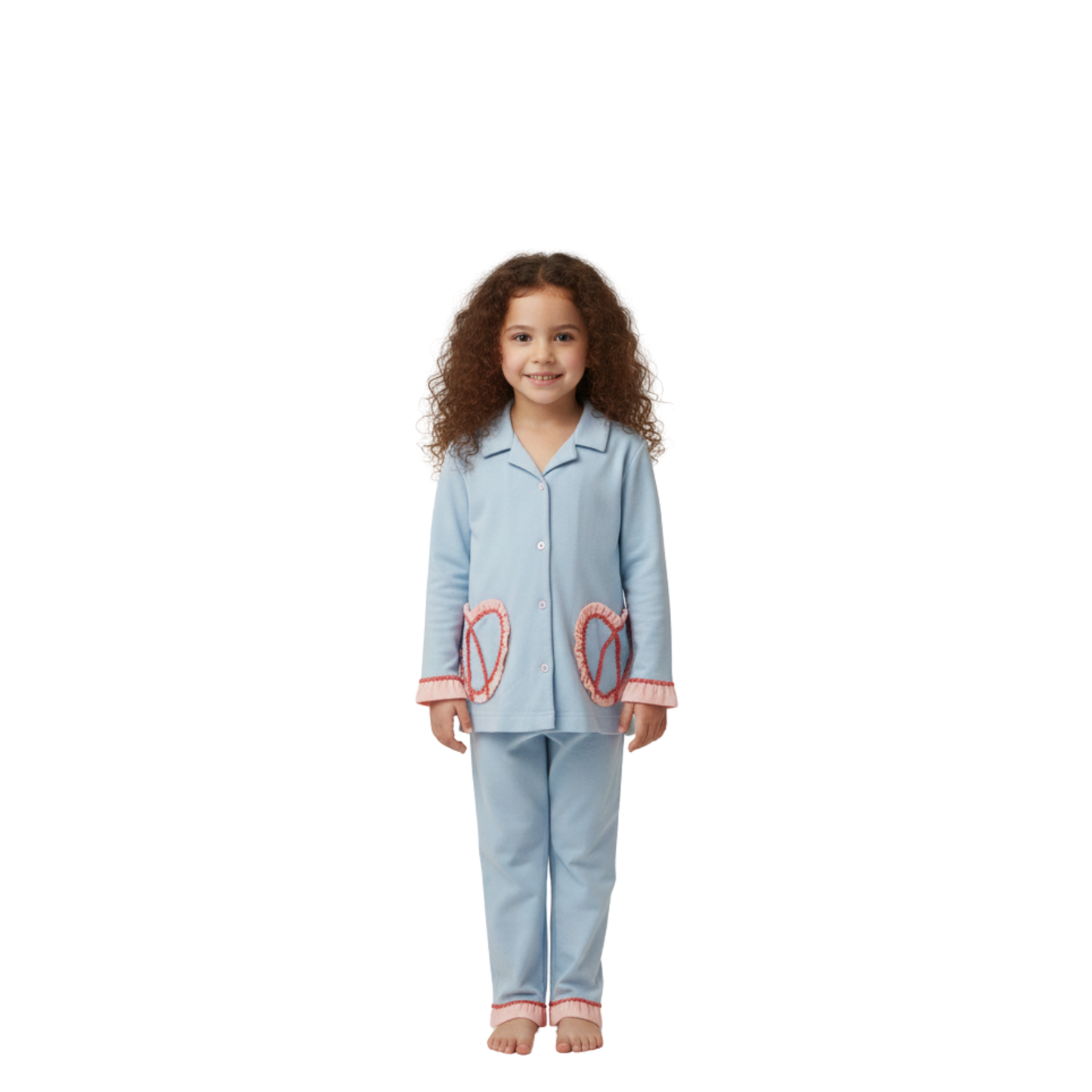 Zigzag Kids Pajama Set – Blue