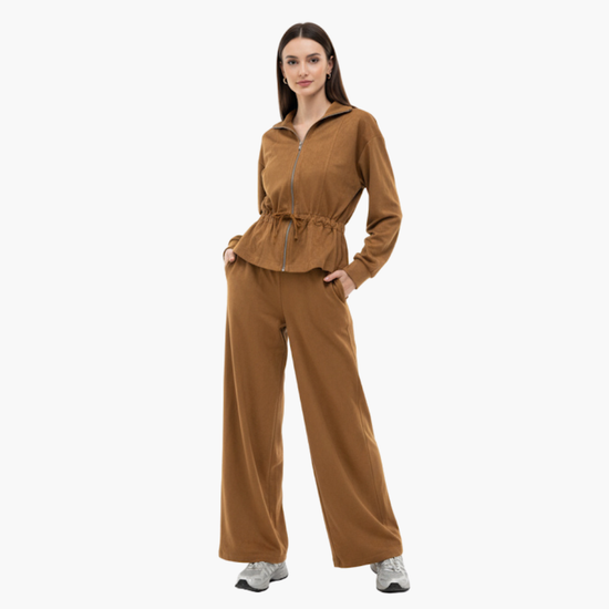 Suede Velvet Dusk Set — Mocha Caramel