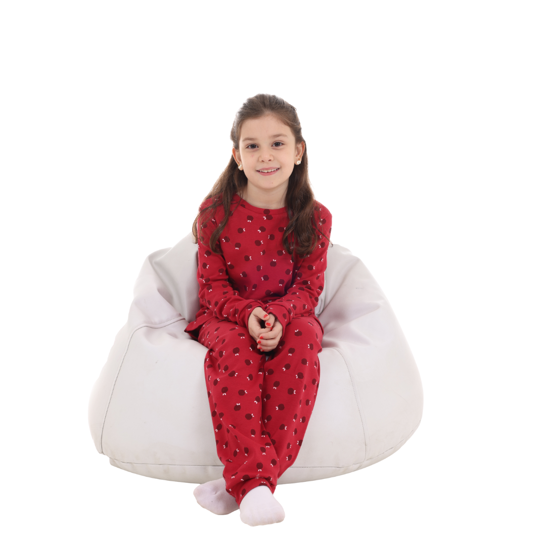 Red Bloom Unisex Pajama Set – Red