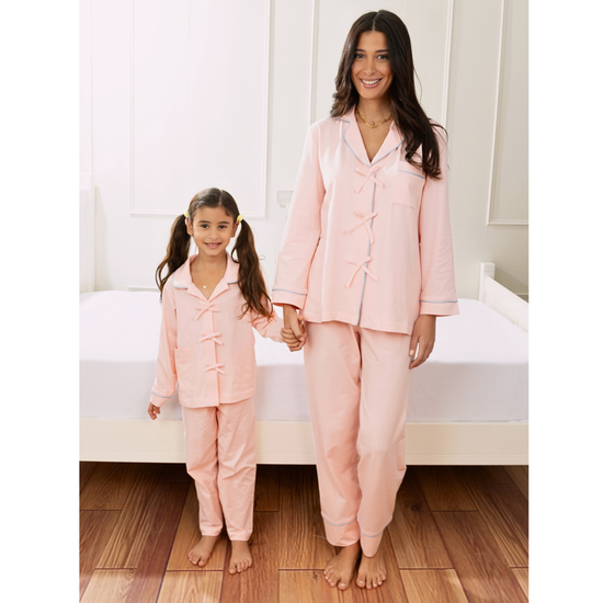 Bow Kids Pajama Set – Pink