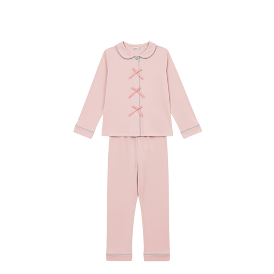 Bow Kids Pajama Set – Pink