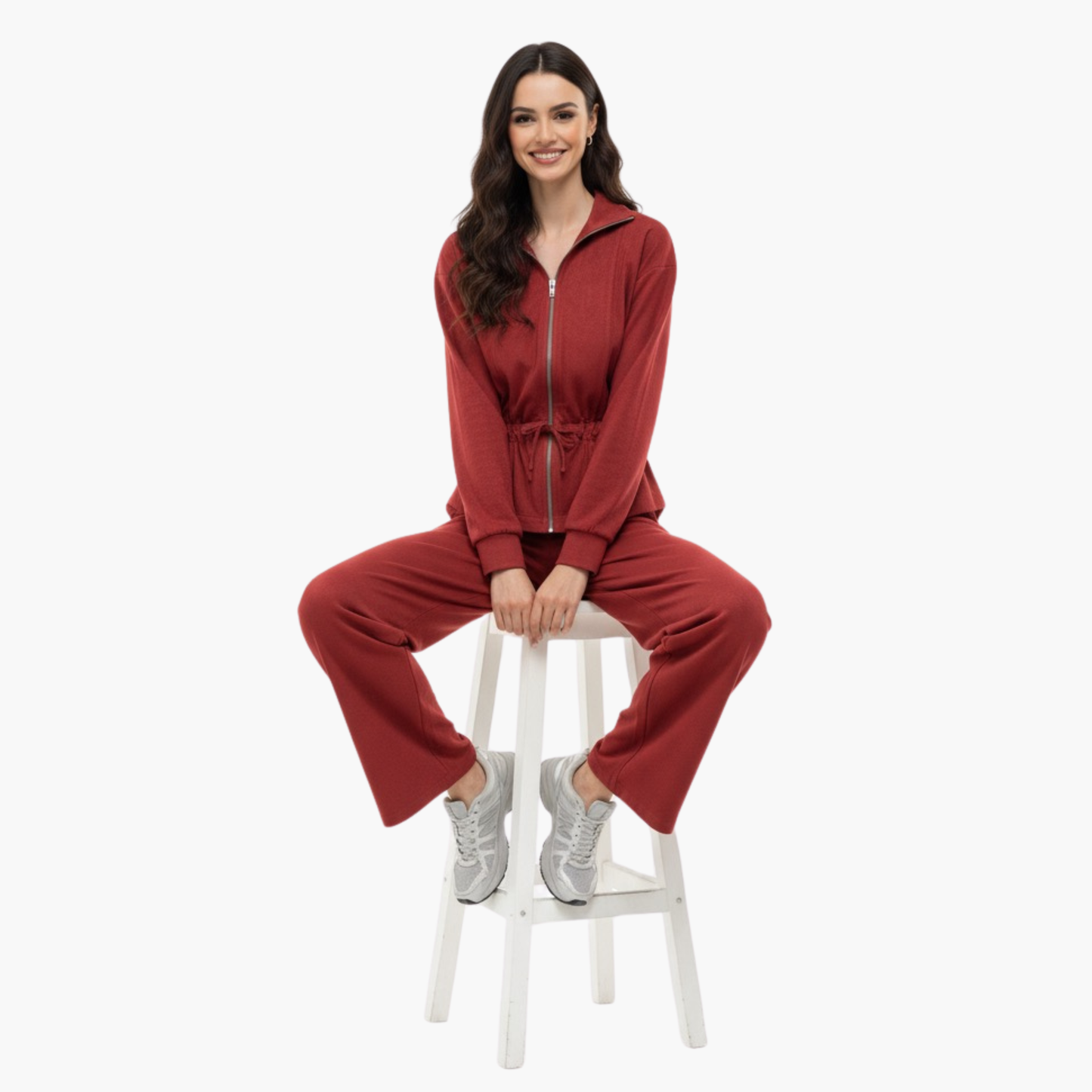 Suede Velvet Dusk Set — Currant Rouge