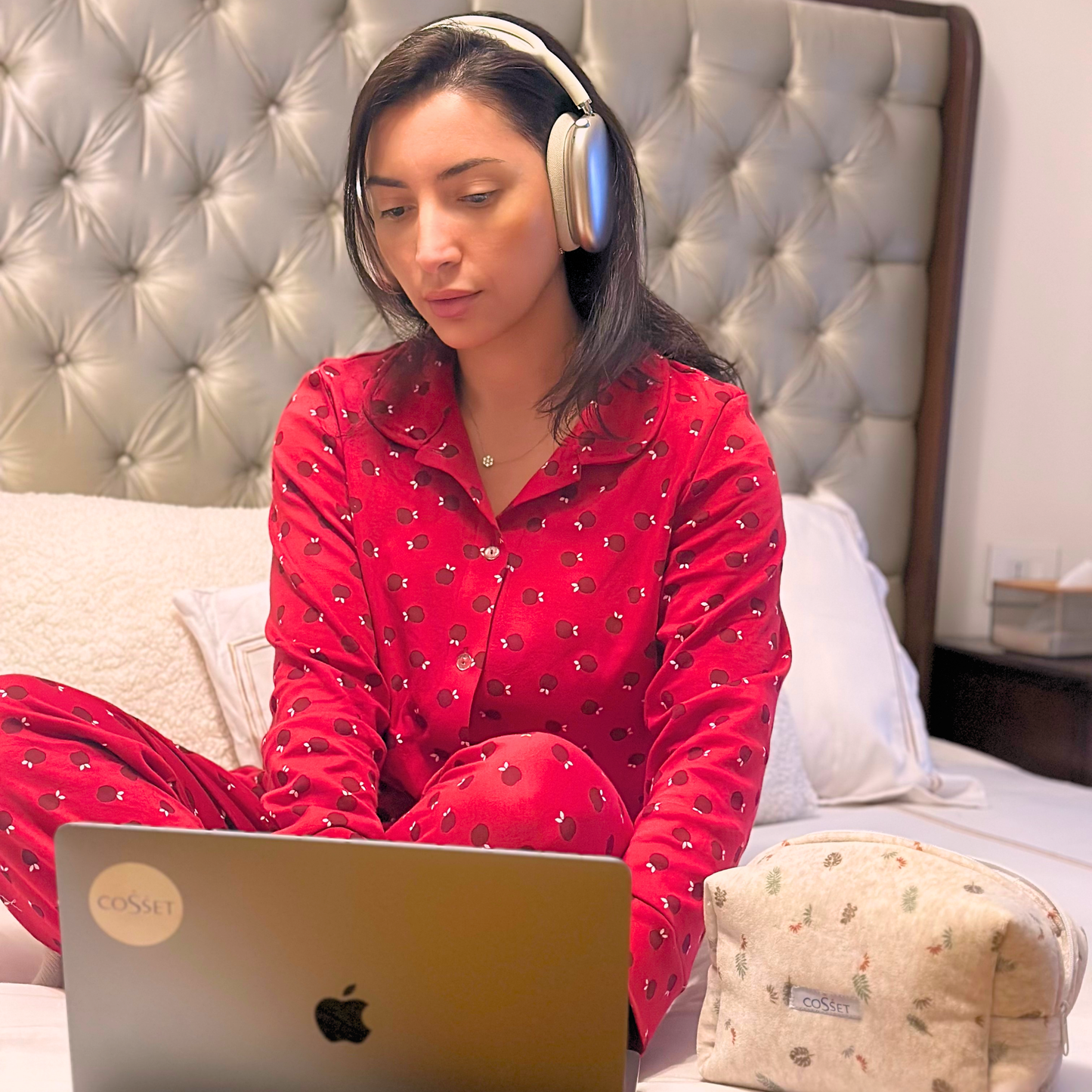 Apple Bloom Mommy Pajama Set – Red