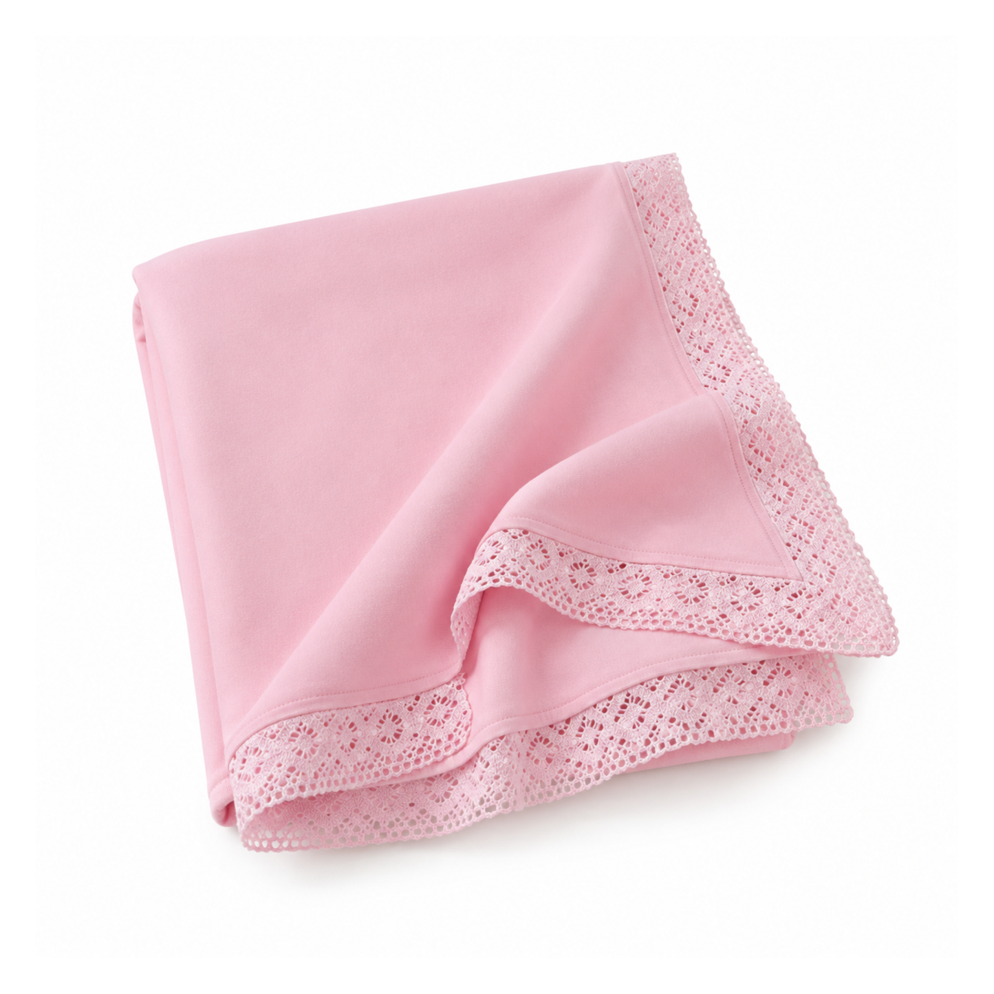 Pink Lace Baby Blanket