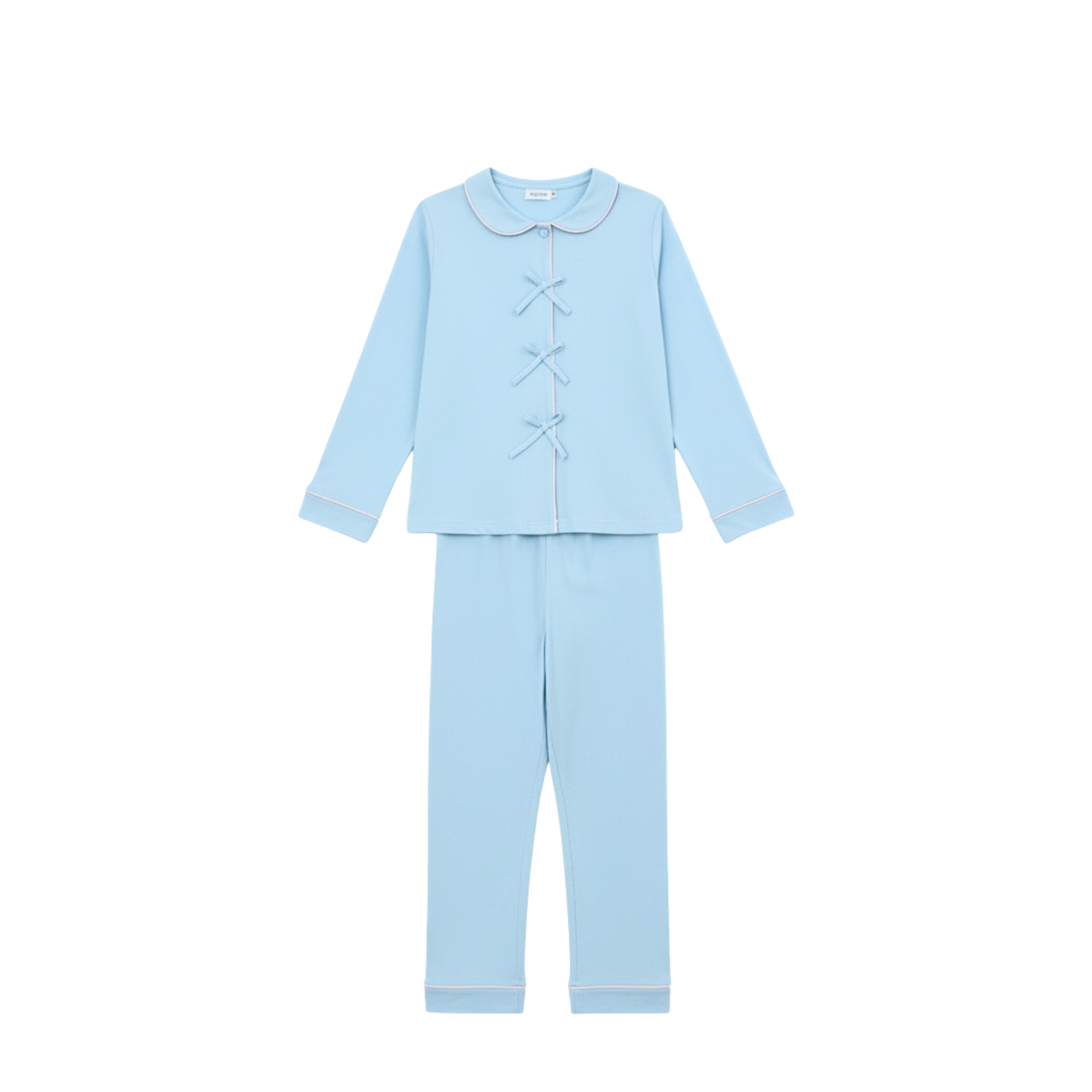Bow Kids Pajama Set – Blue