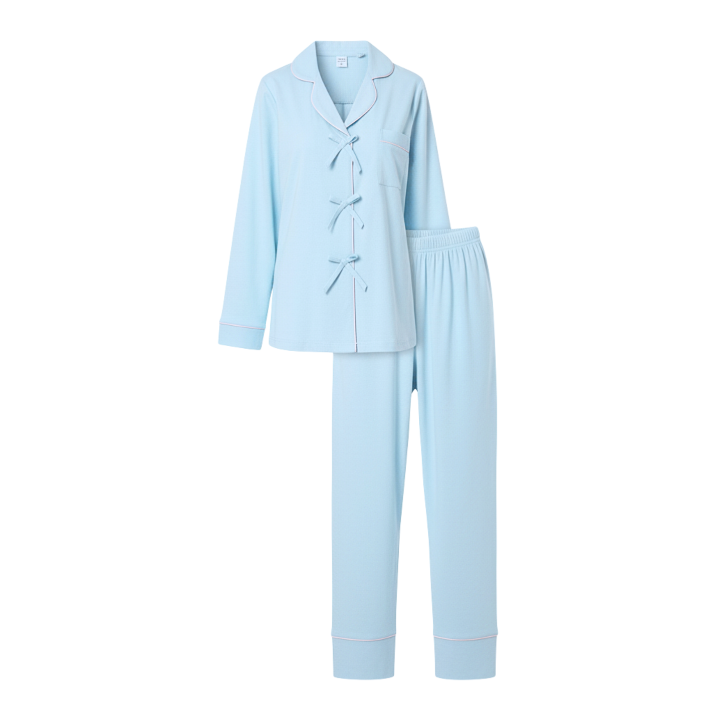 Bow Mommy Pajama Set – Blue