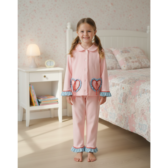 Zigzag Kids Pajama Set – Pink