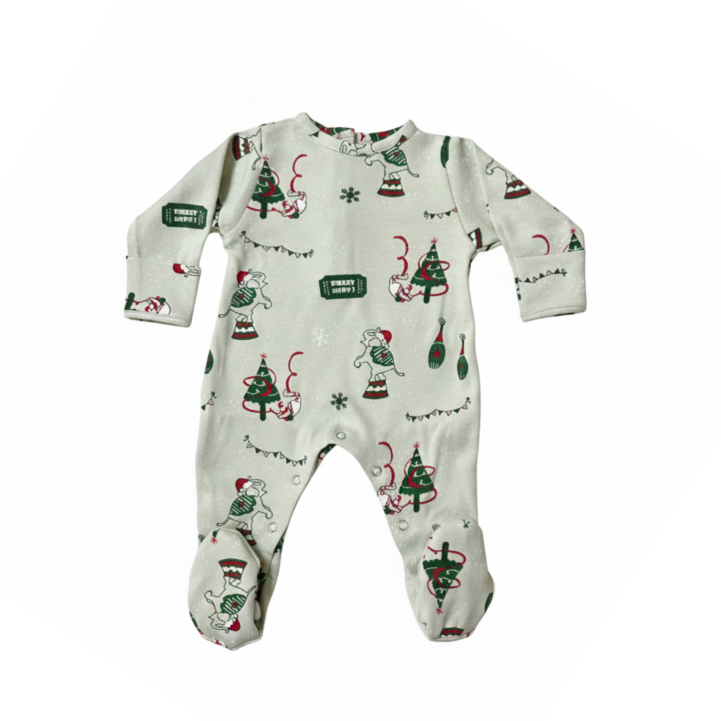 Winter Wish Baby Sleepsuit – Christmas Green