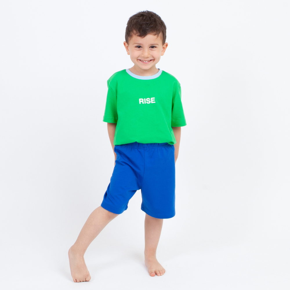 Rise T-Shirt and Shorts Green Set