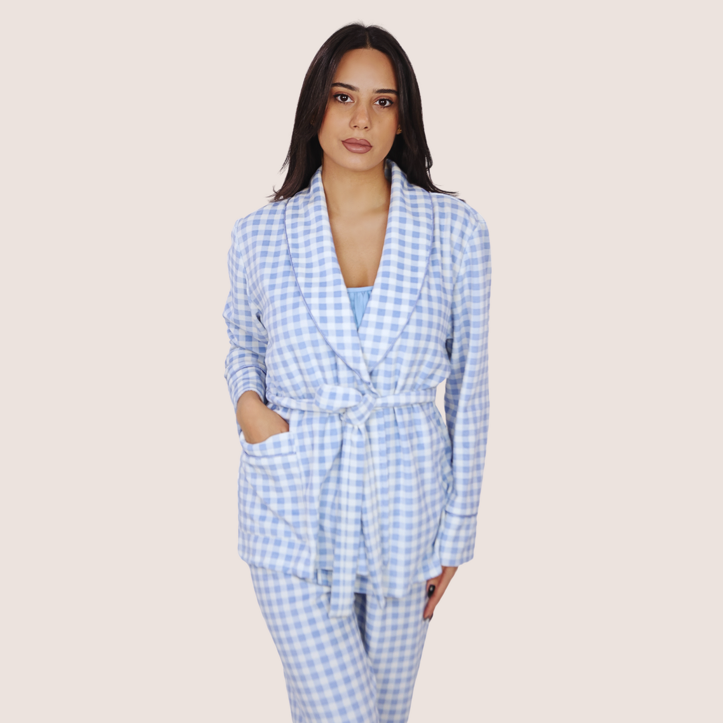 Load image into Gallery viewer, blue mommy and me pajama set
