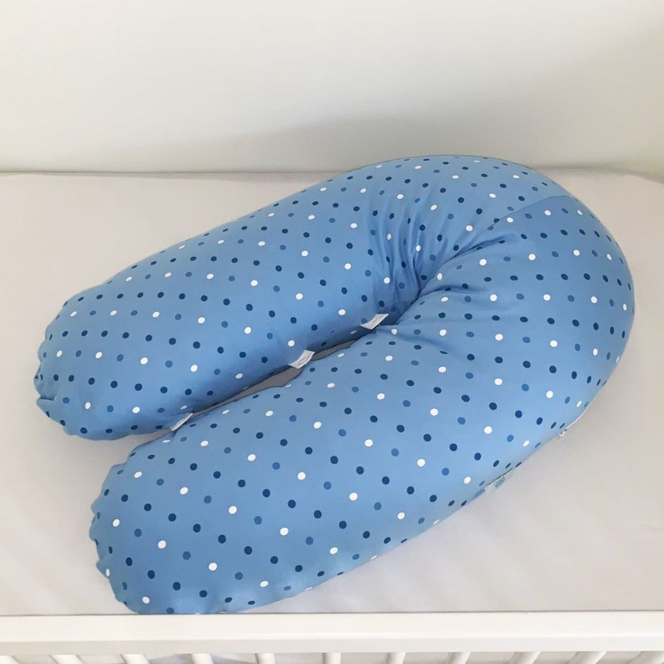 Polka Dot Blue Nursing Pillow 
