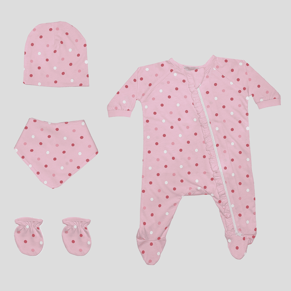 Load image into Gallery viewer, POLKA PINK BABY SET
