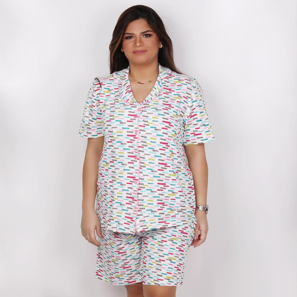 Load image into Gallery viewer, SQUIGGLE PINK MATERNITY PAJAMA SHORT
