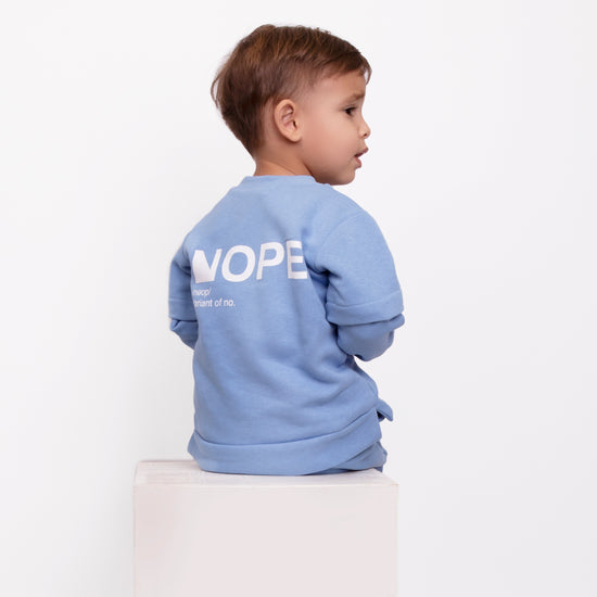 Kids Blue Sweatshirt & Joggers Set | Cosset Loungewear